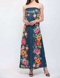 Fate - Botanical Strapless Maxi Dress
