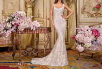 Demetrios - Ada Sheath Square Neckline Dress