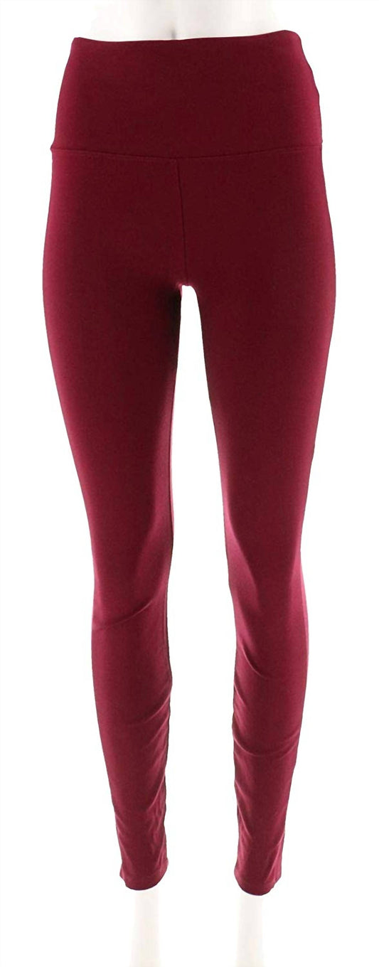 WOMEN'S ELASTIC WIDE WAISTBAND SOLID STRETCH NYLON KNIT LEGGINGS