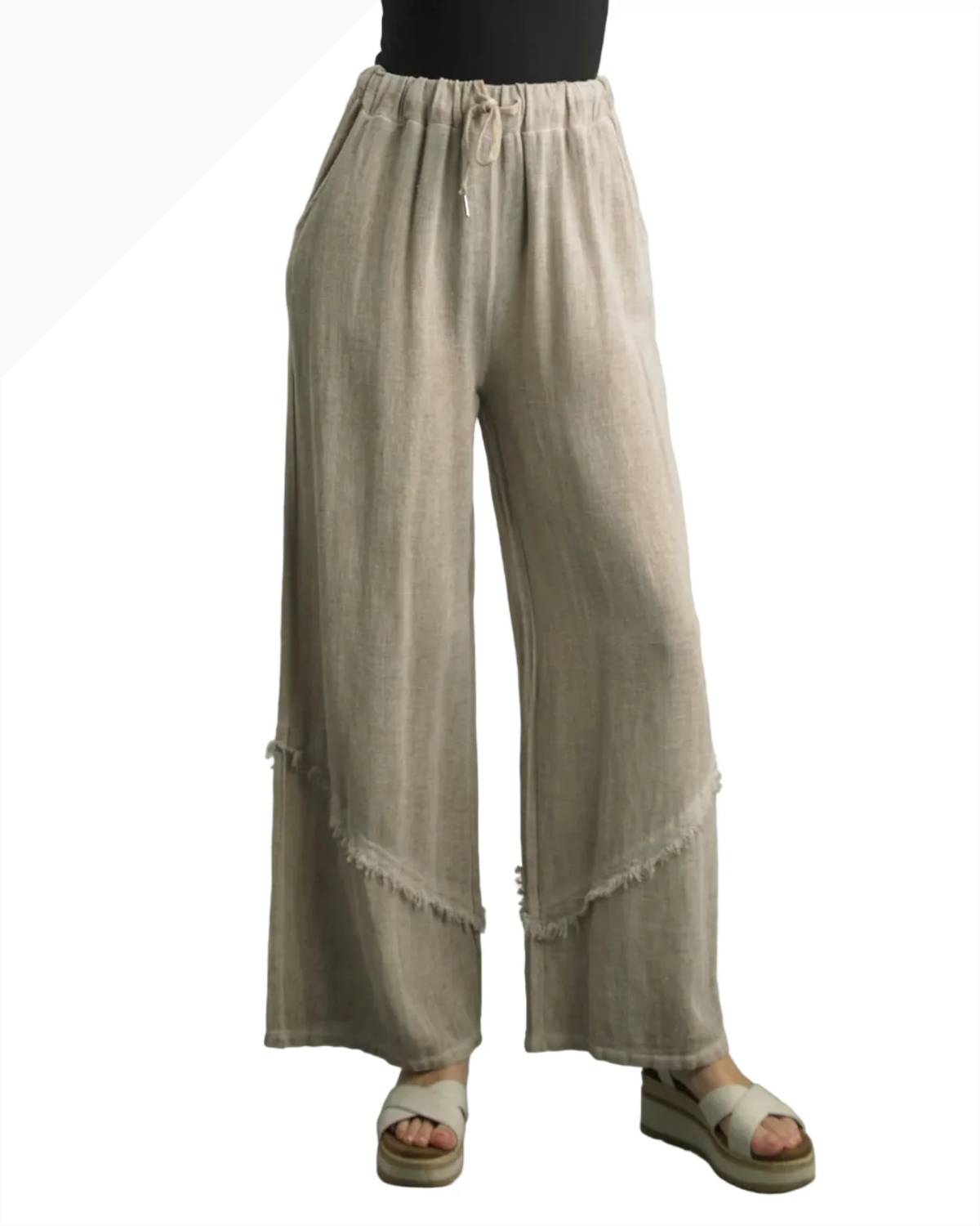 Tempo Paris - Palazzo Linen Pants