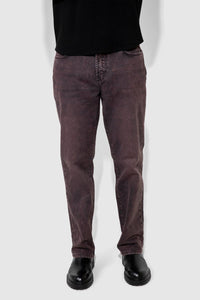 Monfrere Caine Straight Leg Jeans in vintage plum - men's jeans - detail view