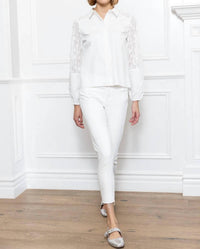Zero Degrees Celsius - Mix Woven 3D Lace Shirt