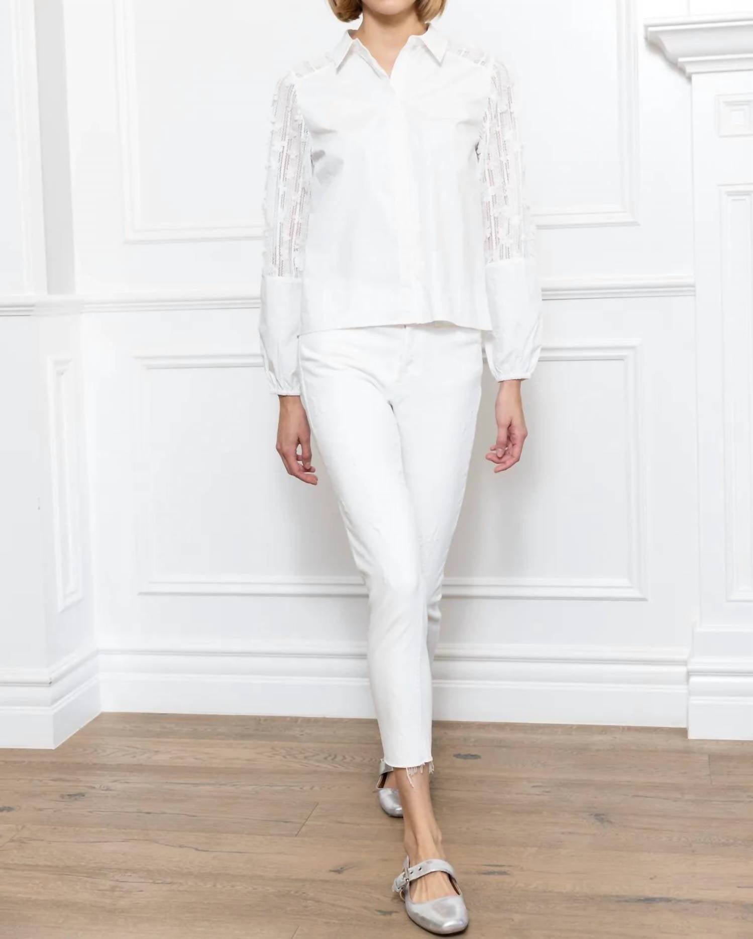 Zero Degrees Celsius - Mix Woven 3D Lace Shirt