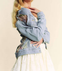 Davi & Dani - Floral Embroidery Mesh Jacket