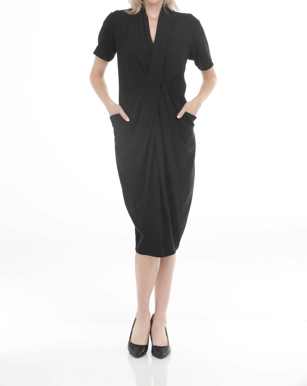 Joseph Ribkoff - Woven Twill Draped Cocoon Dress