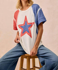 Bibi - Terry Cut Usa Star Top