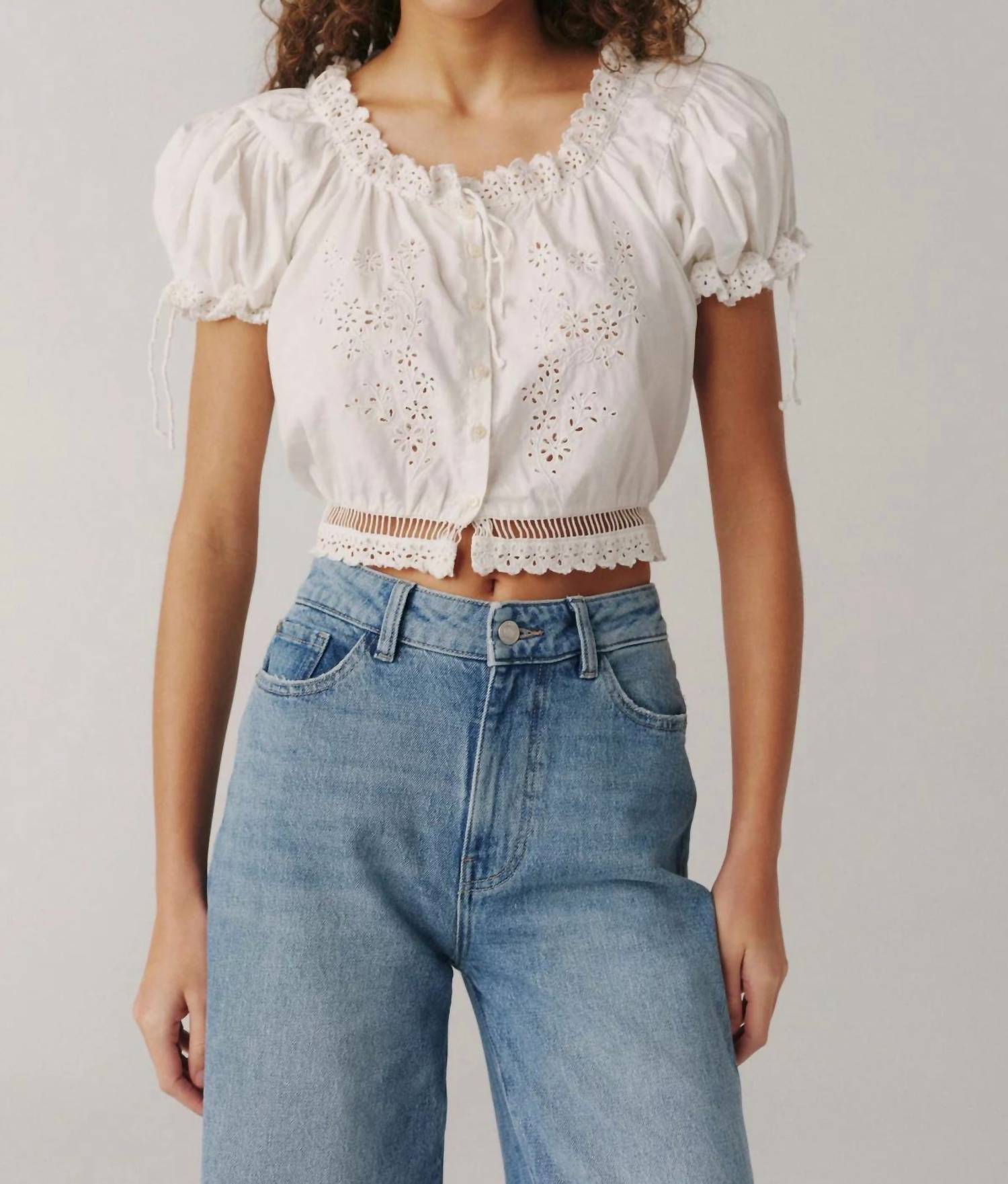 Warp + Weft - Nce Wide Leg Crop Jeans