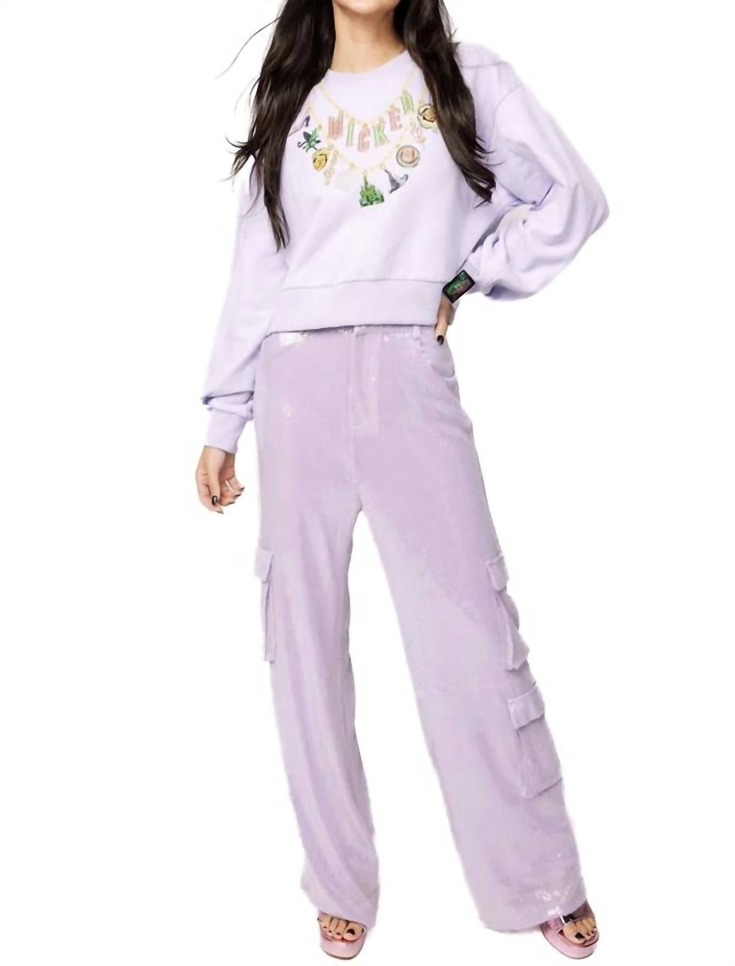 Queen Of Sparkles - Licensed Wicked Charm Necklace Sweatshirt