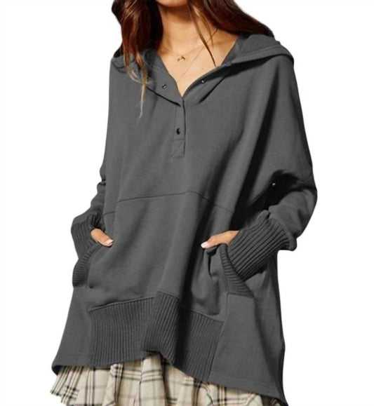 Bucketlist - Grey Oversized Hoodie