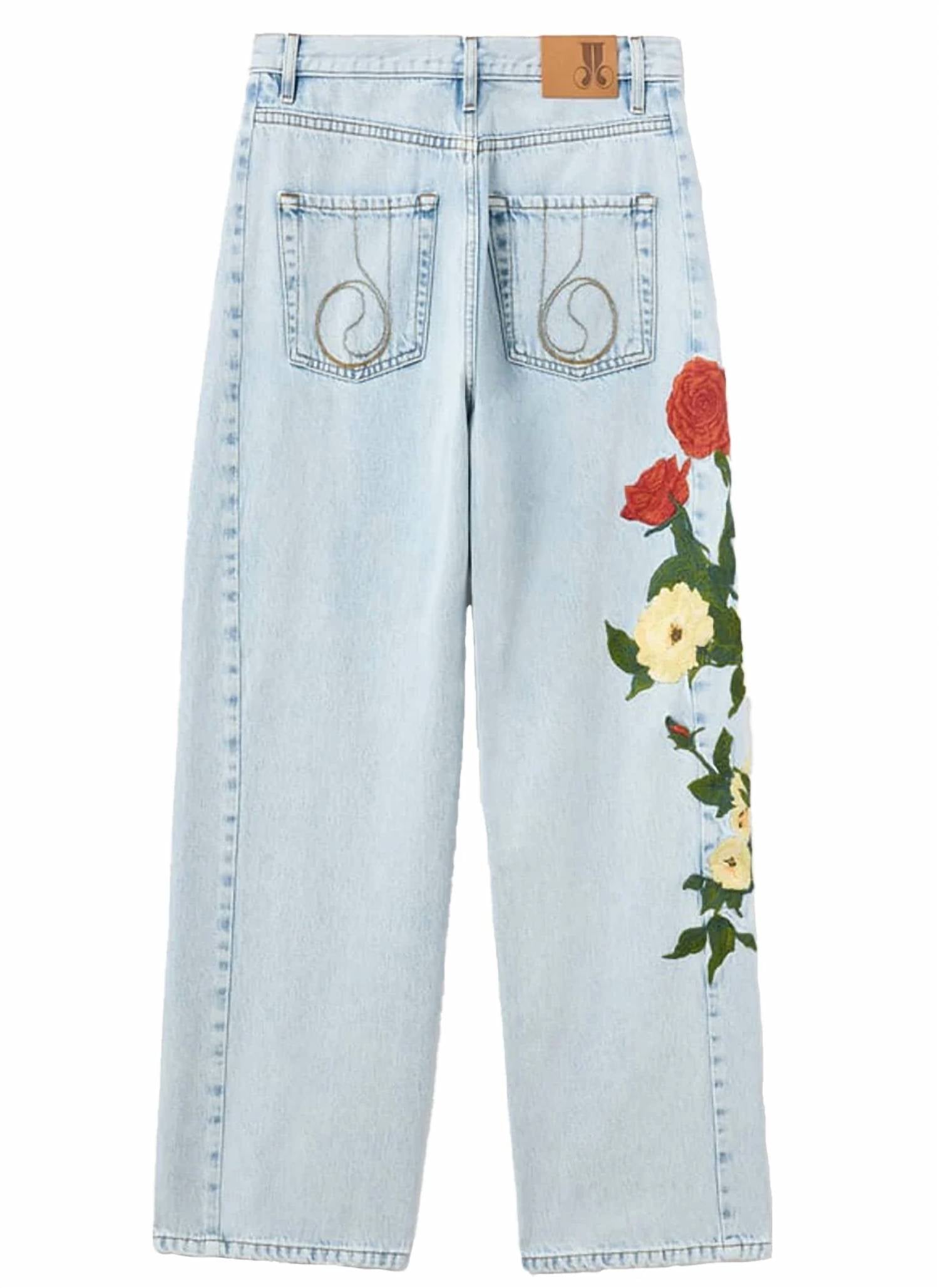 La Doublej - Embroidered Barrel Jean