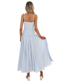 TCEC Oceanview Striped Maxi Dress in light blue - women's dress - view 7