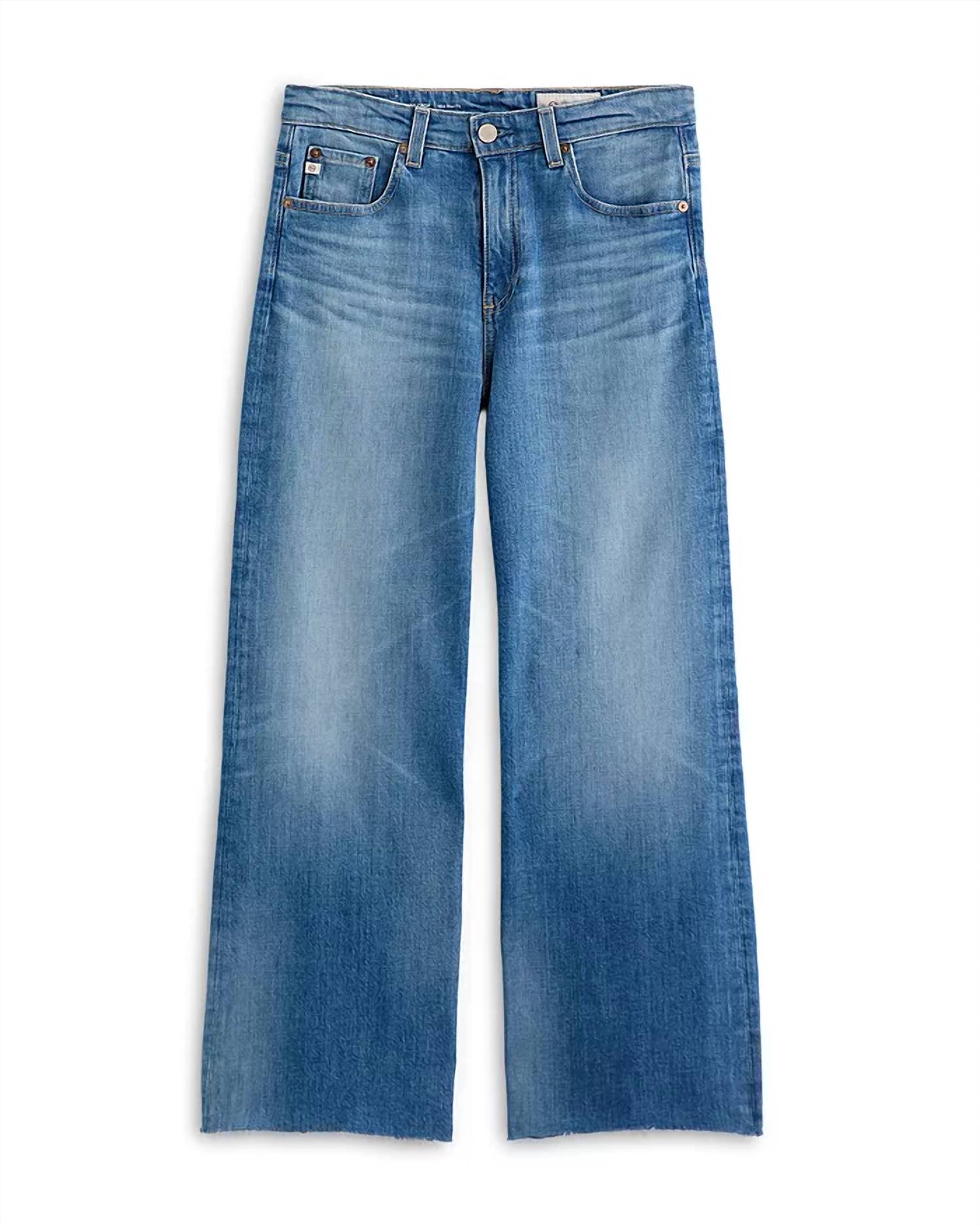 Ag Jeans - Saige Mid Rise Wide Leg Crop Jeans