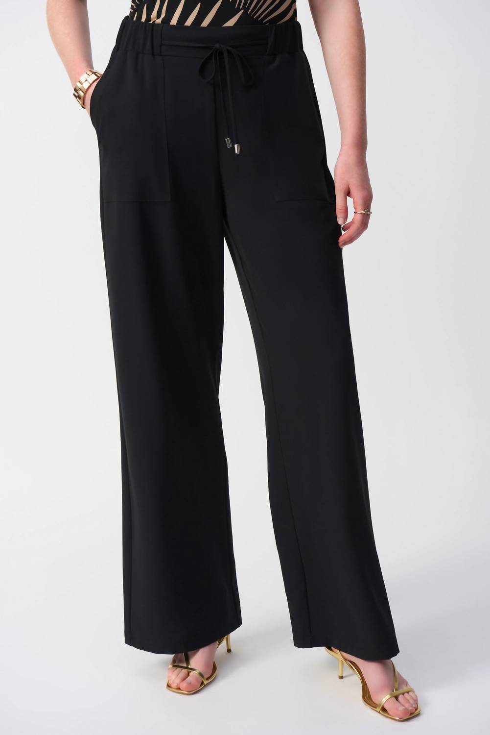 Joseph Ribkoff - Woven Pull On Wide Leg Pants