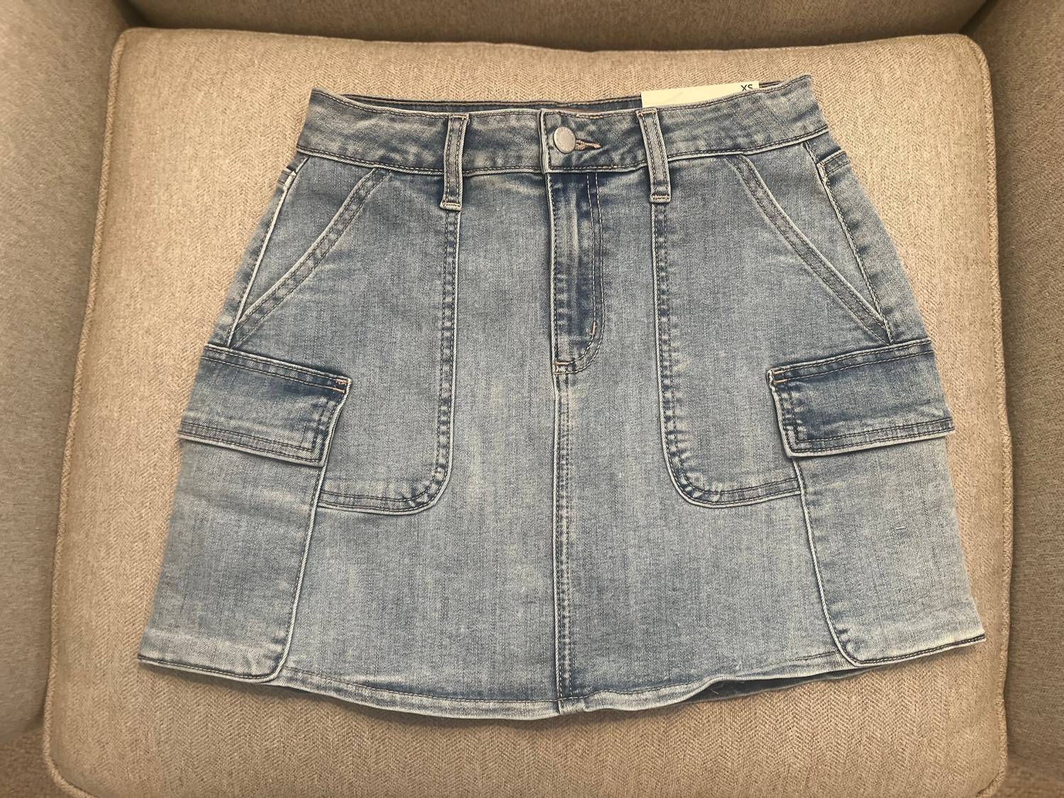 Just Black Denim - Women's Low Rise Micro Cargo Skirt