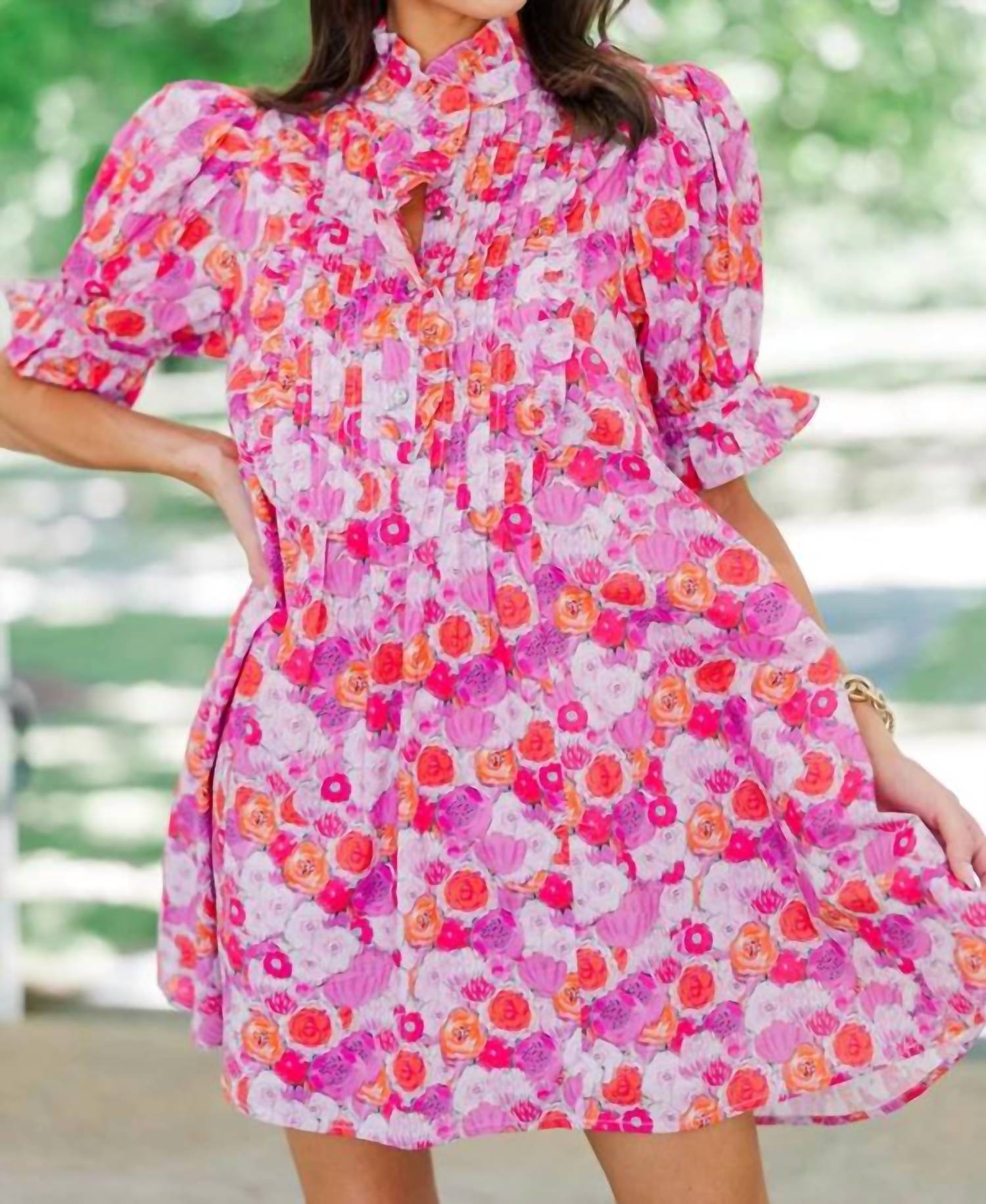 Entro - Azalea Blooms Mini Dress