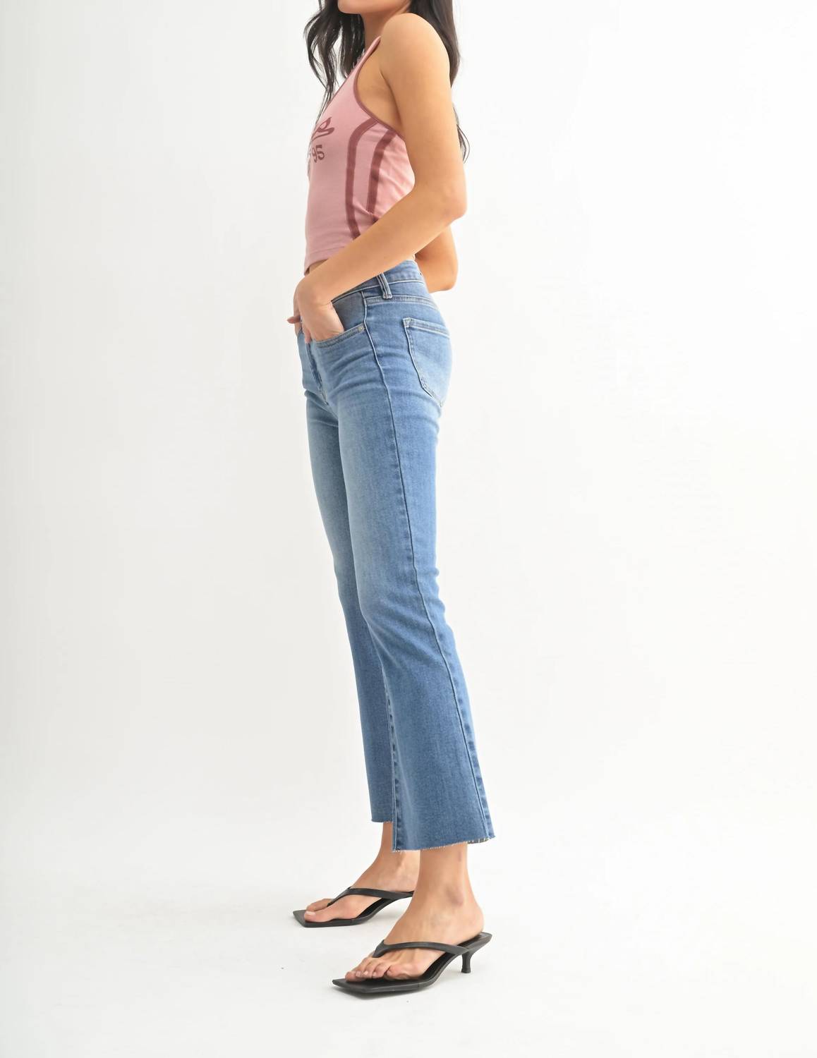 Just Black Denim - Charlotte Cropped Flare Jeans
