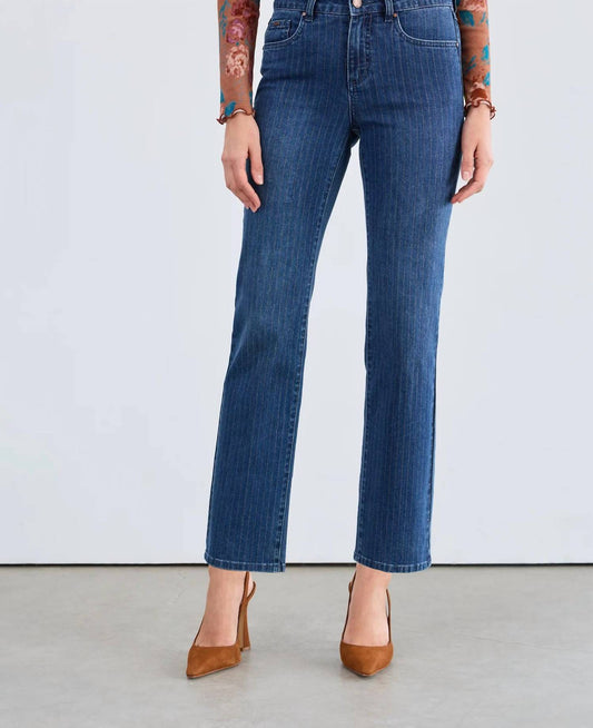 Fdj - Olivia pinstripe straight ankle Jean