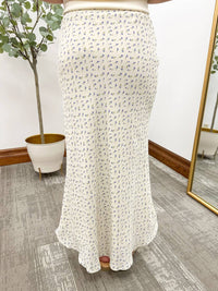 Wishlist - Floral Satin Midi Skirt