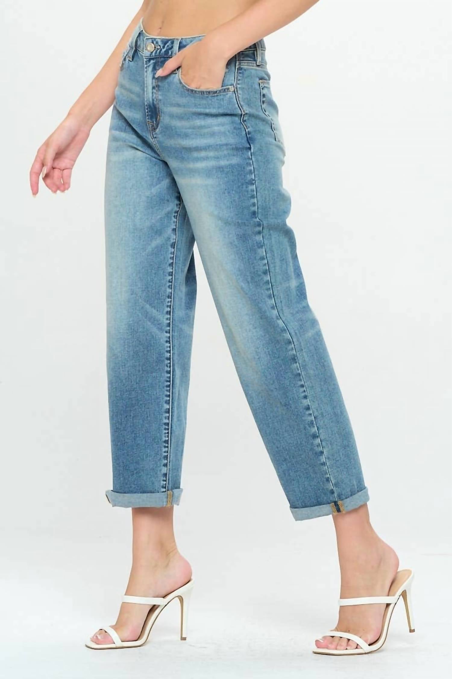 I&M Jeans - High Rise Roll Up Straight Jeans