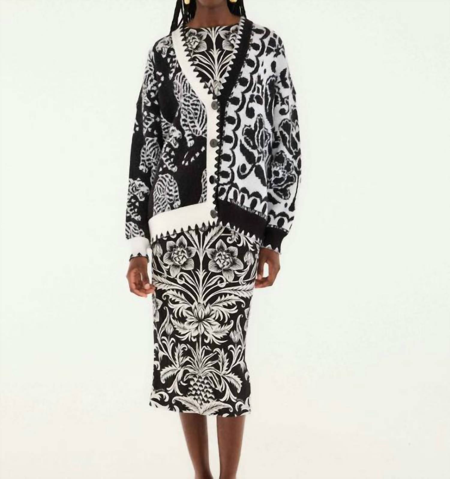 Farm Rio - Oversize V-neck Knit Cardigan