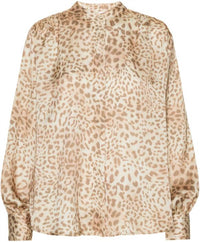 Karmamia Women's Cornelia Shirt in blush leo - women's blouse