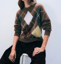White + Warren - Cashmere Argyle Sweater