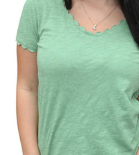 Dylan By True Grit - Ric Rac V Neck Tee