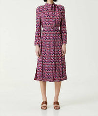 Valentino - Optical Midi Silk Dress