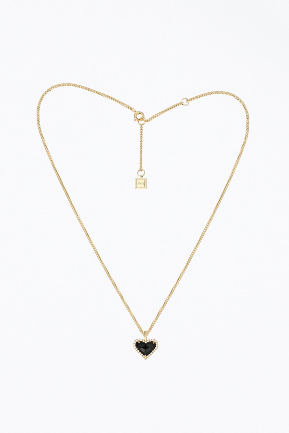 WHITNEY GEMSTONE HEART NECKLACE