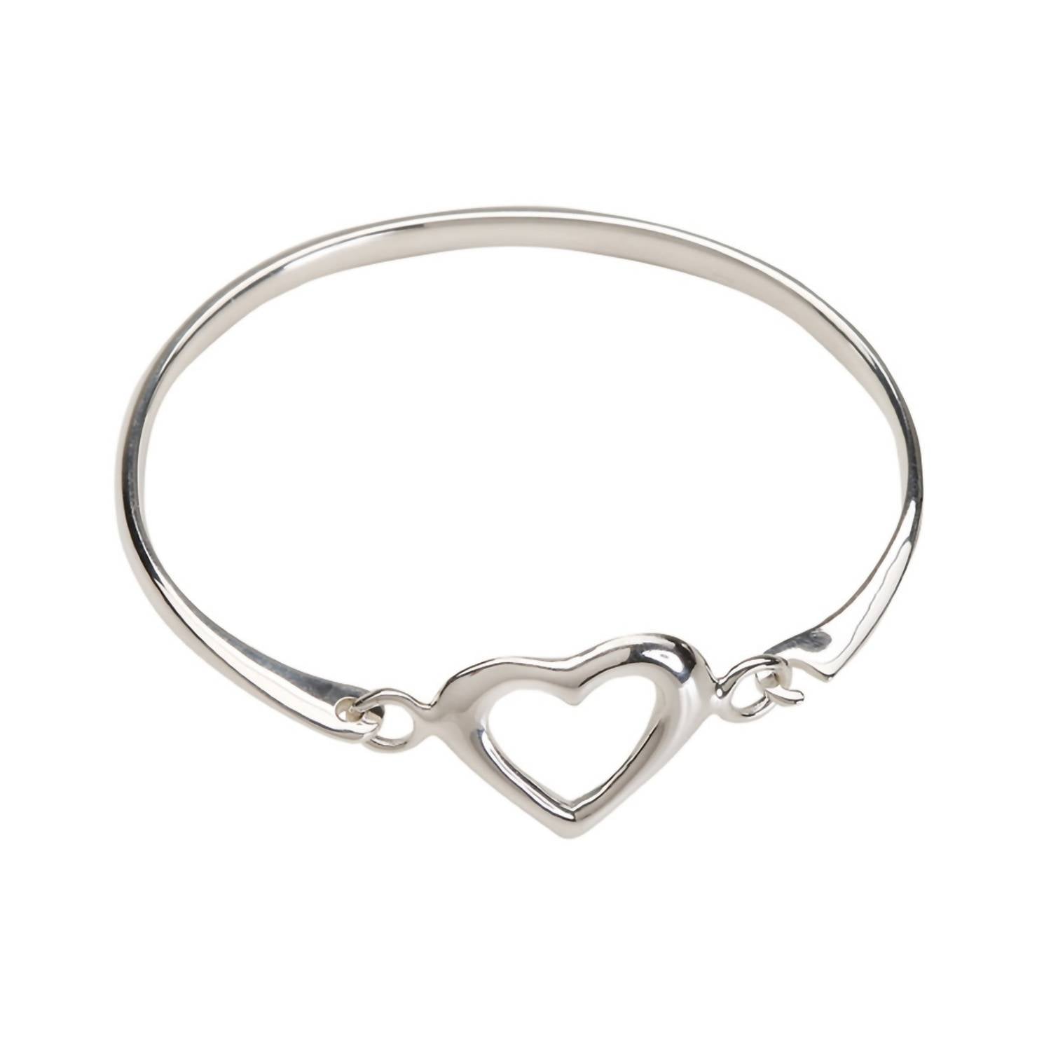 Cherished Moments - Kid's Girls Ava Open Heart Bangle Bracelet