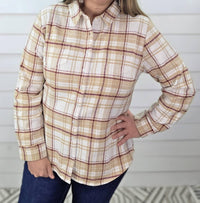 Keren Hart - Flannel Plaid Button Down Shirt