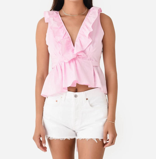 Never A Wallflower - Ruffle Wrap Top