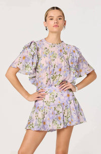 Astr - Kinley Ruffle Flutter Sleeve Top