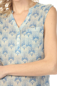 Charlie B - Printed Gauze Sleeveless Shirt
