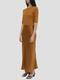 Rosetta Getty - Bias-cut Combo T-shirt Dress