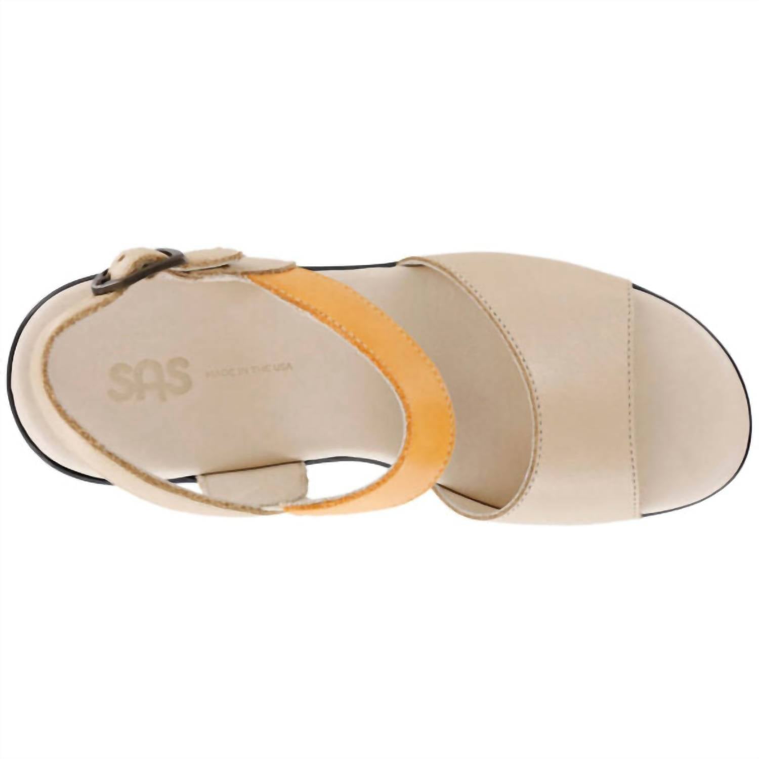 SAS Women's Heather Quarter Strap Wedge Sandal in cappuccino orange - women's sandal - alternate view