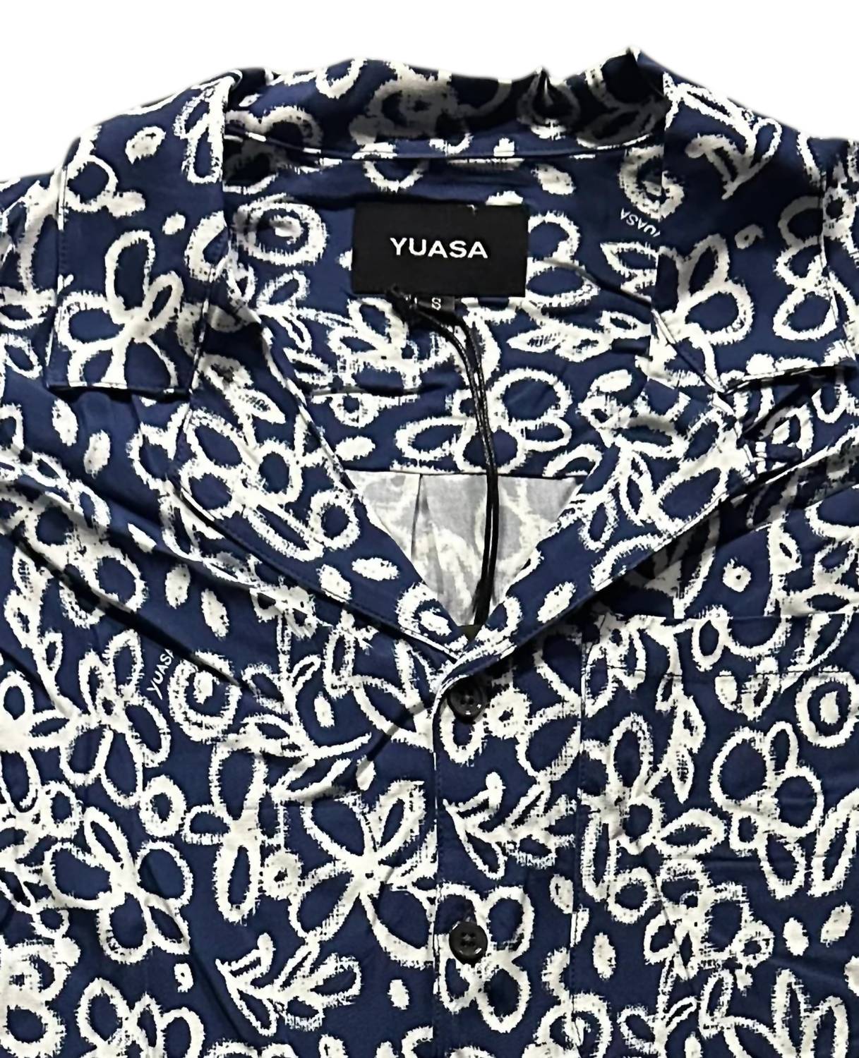 Yuasa Men's Medieval Shirt in blue - men's shirt - detail view