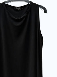 Sympli Women's Out Of Order Top in black - women's tank top - detail view