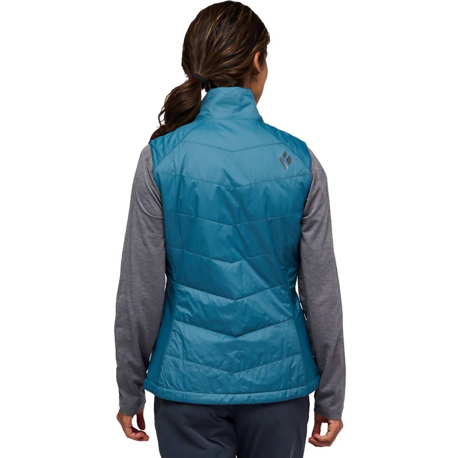 Black Diamond Women's Solution Vest in creek blue - women's jacket - detail view