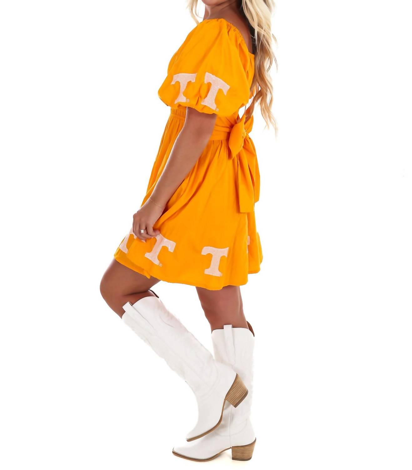 Stewart Simmons - University Of Tennessee Puff Sleeve Mini Dress