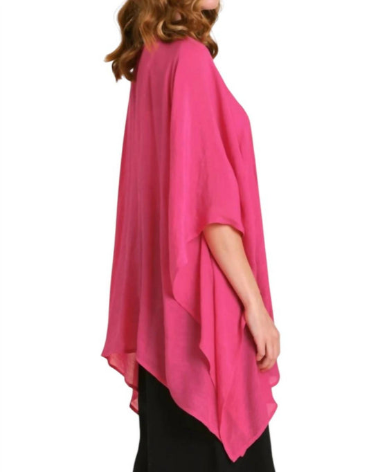 Umgee - Open Front Kimono With Crochet Details