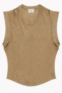 ISABEL MARANT Kotty Tee in khaki - women's blouse - alternate view