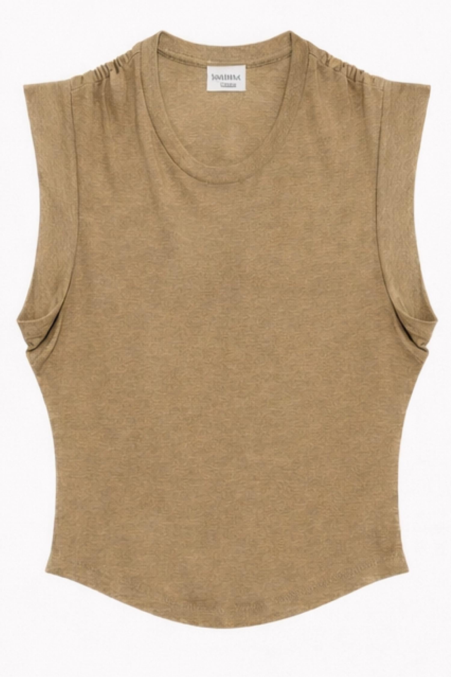 ISABEL MARANT Kotty Tee in khaki - women's blouse - alternate view
