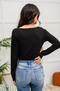 Heimish Usa - Trisha Textured Square Neck Bodysuit