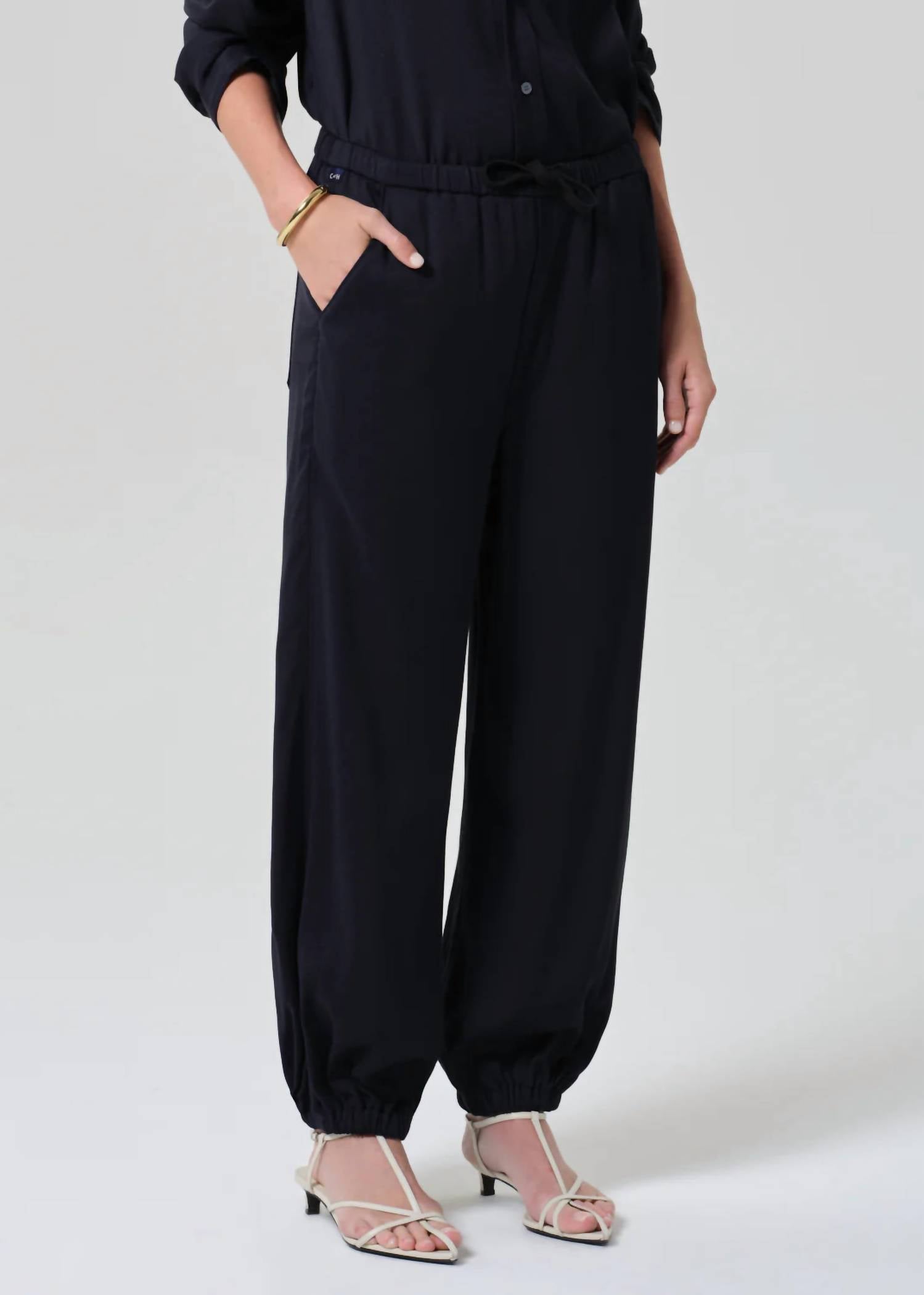 Citizens of Humanity Bubble Pull On Pants in navy - women's pants - alternate view