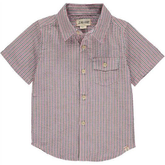 Me & Henry - Boy's Newport Seersucker Short Sleeve Shirt