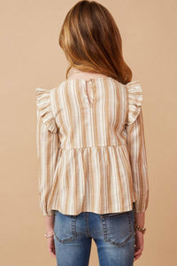 Hayden Girls - Stripe Tasseled Bodice Top