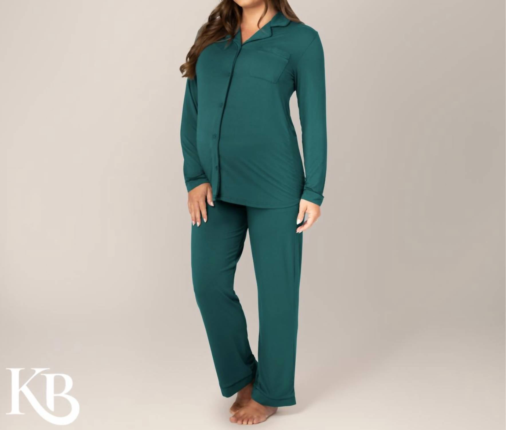 Kindred Bravely - Clea Bamboo Classic Long Sleeve Maternity & Nursing Pajama Set