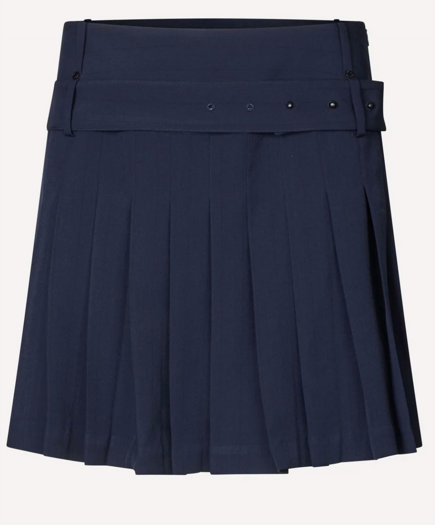 Stine Goya - Belted Pleated Mini Skirt