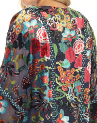 Johnny Was Minto Burnout Jacket in multi - women's jacket - detail view